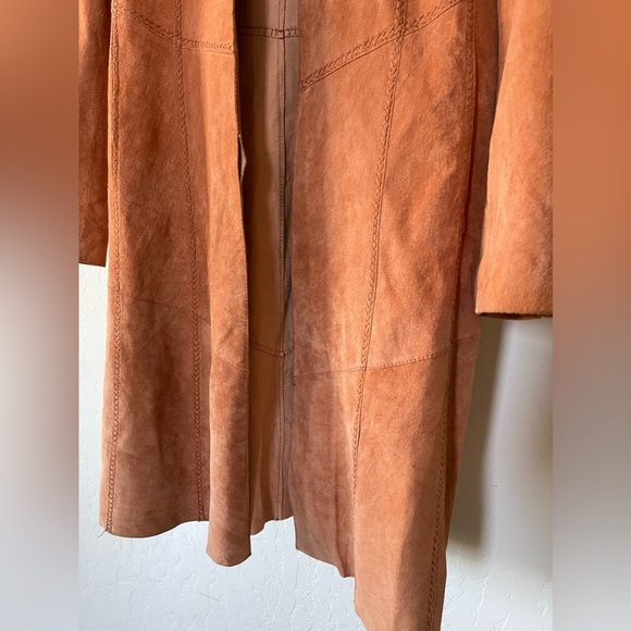 70’s Style Western Leather Jacket-Vintage Coat in Rust,Size 10•••Long Line - Picture 8 of 16